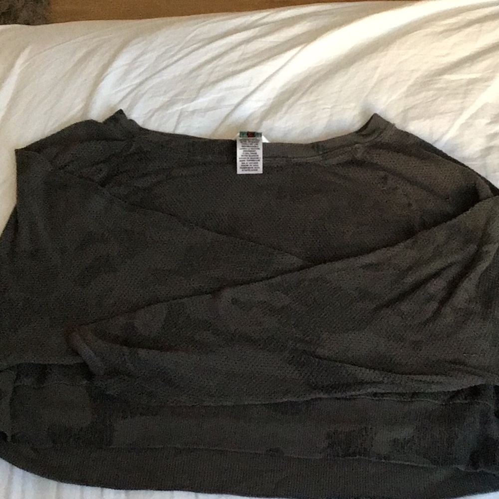 Hard Tail See Through Camouflage Cropped Long Sleeve